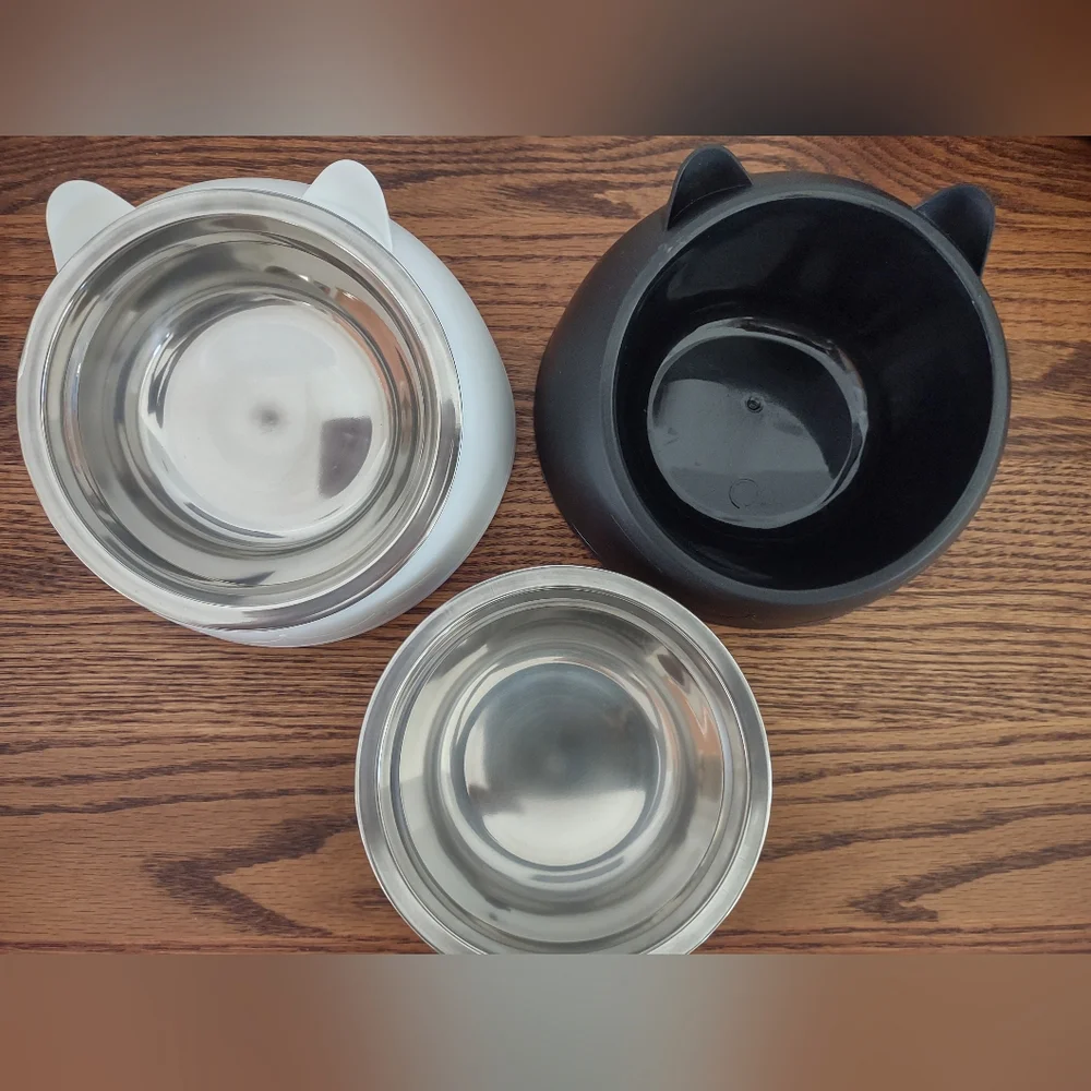 Raised and Tilted Kitten Or Puppy Food Bowls *** Final Price ***